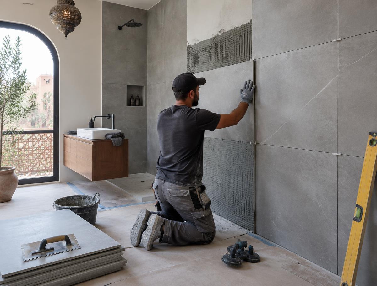 Salle de bain en marbre